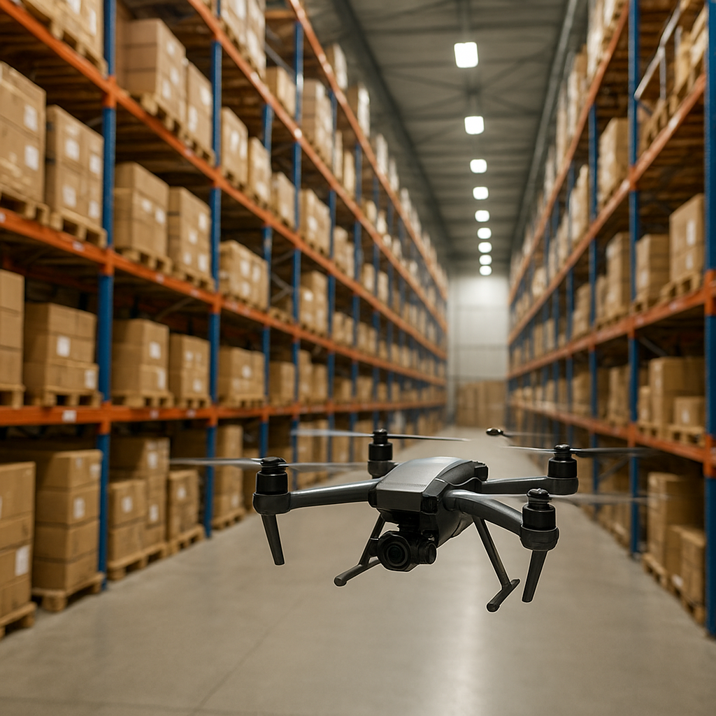 Jak drony wspierają inwentaryzację w dużych magazynach