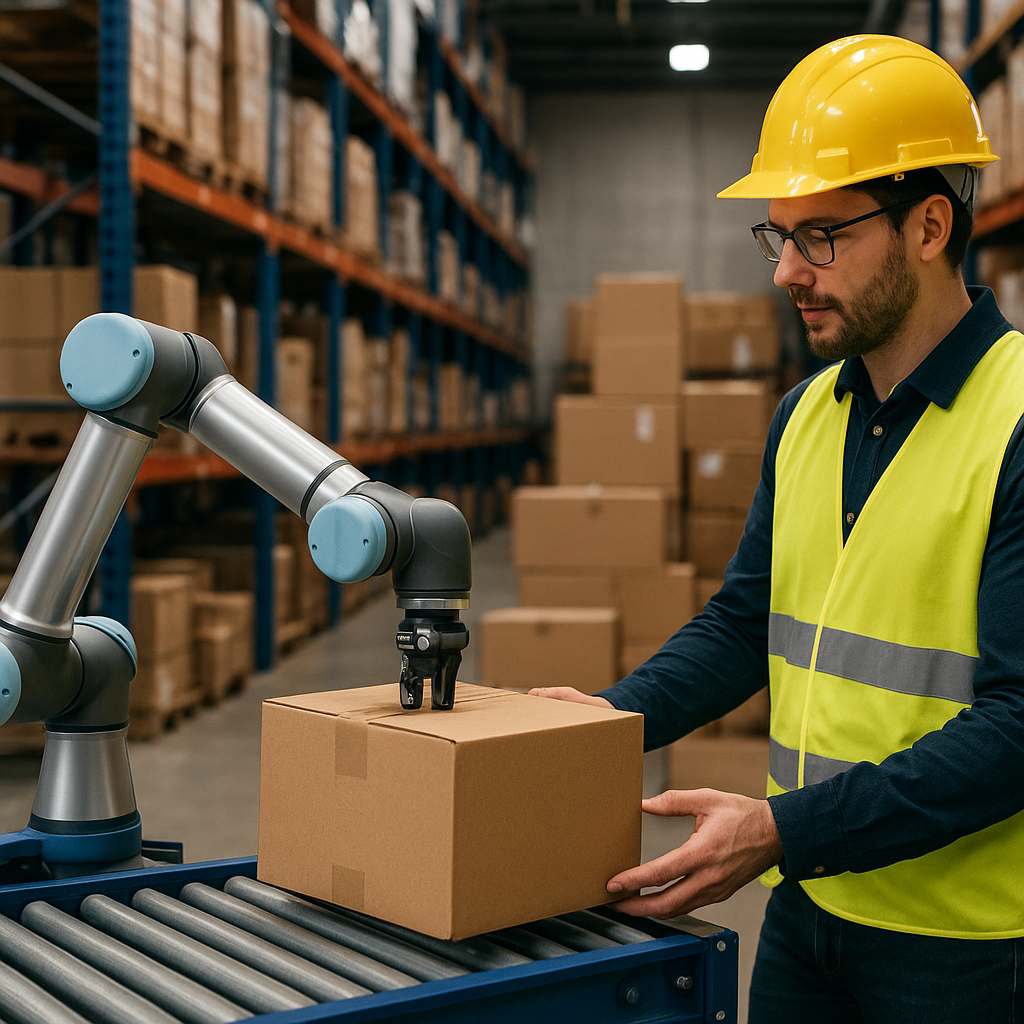 Jak wygląda współpraca człowieka z robotem w logistyce (Cobots)