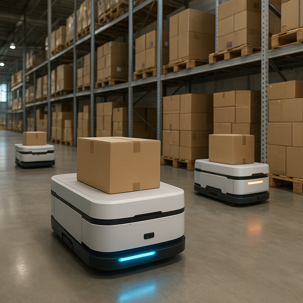 Jak roboty mobilne (AGV, AMR) zmieniają magazynowanie