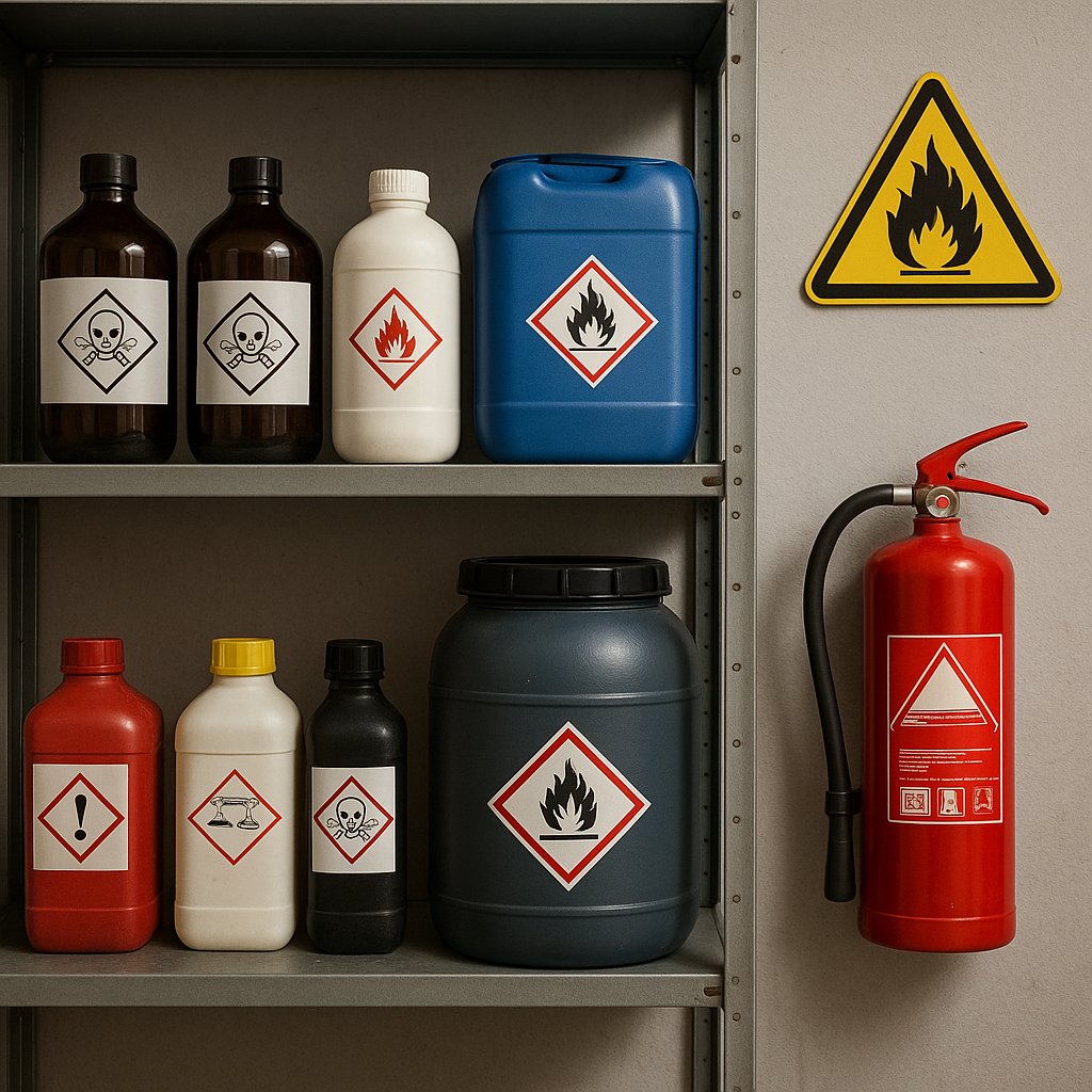 Jakie są zasady przechowywania materiałów chemicznych i niebezpiecznych