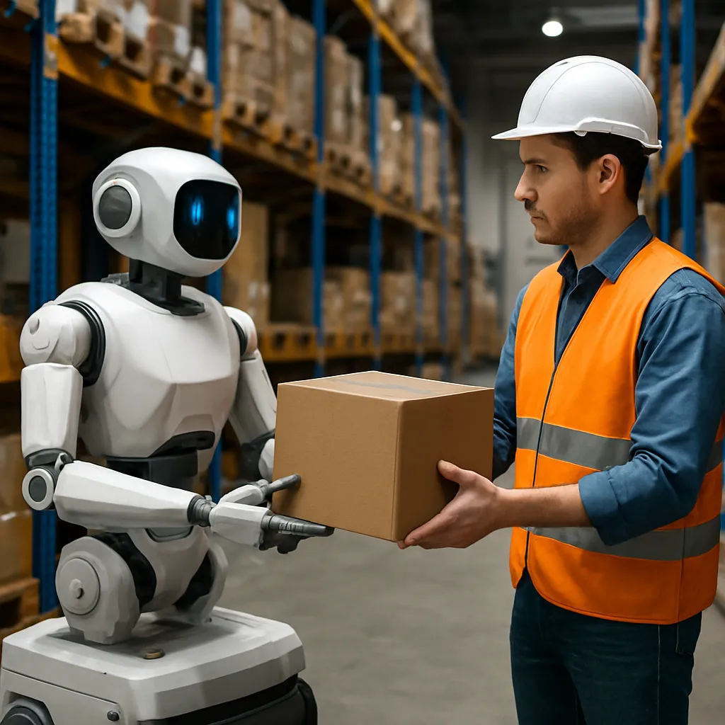 Jak roboty magazynowe uczą się współpracy z ludźmi