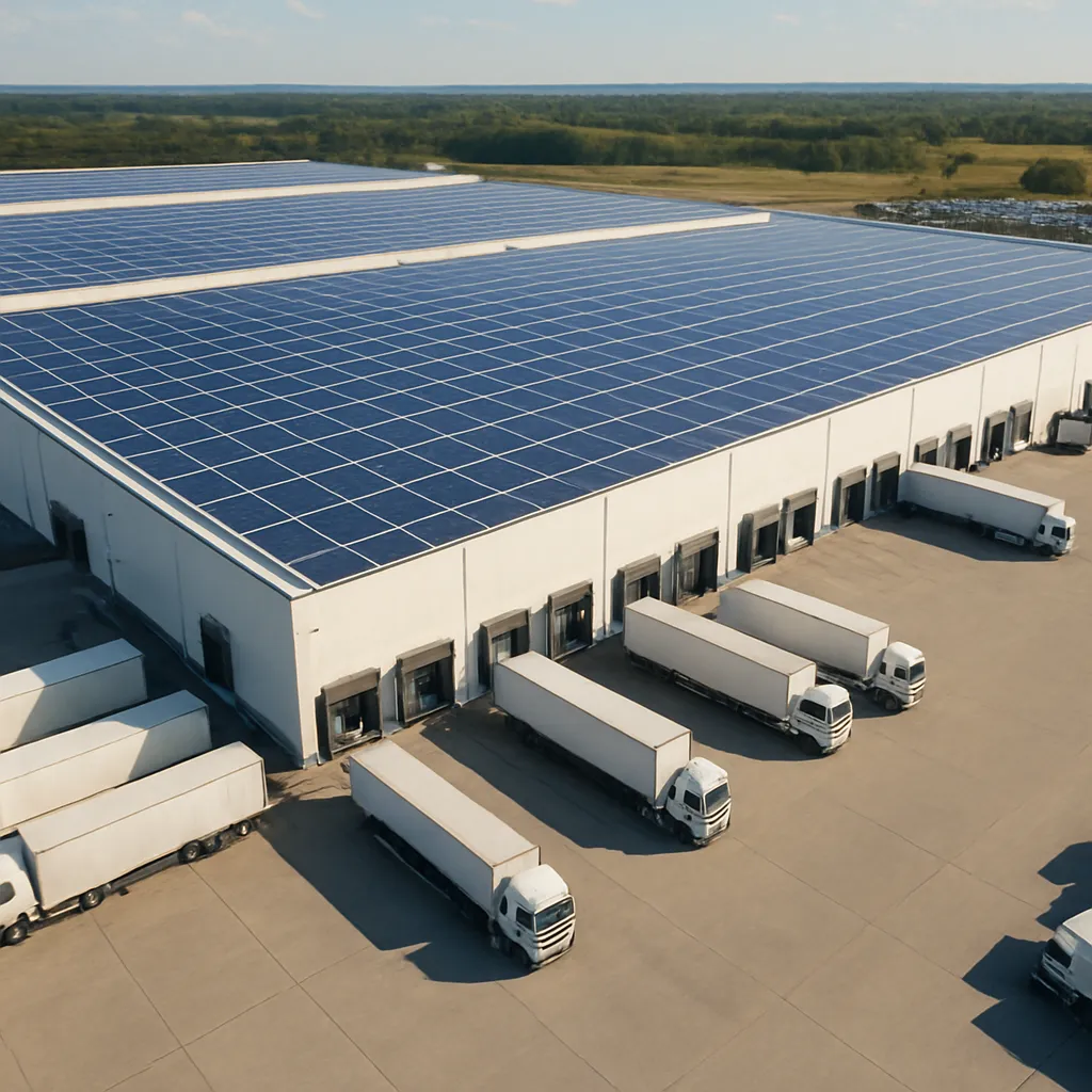 Jakie są przykłady firm z magazynami w pełni zasilanymi energią słoneczną